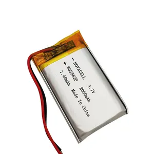 3.7V 2000mAh Li-polymer battery 803562 Lipo battery 3.7v 2000mah Li po battery