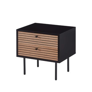 Table <span class=keywords><strong>de</strong></span> chevet moderne en MDF blanc PU brillant et en bois massif <span class=keywords><strong>de</strong></span> frêne Design minimaliste élégant pour appartement, <span class=keywords><strong>hôpital</strong></span> ou chambre à coucher - Product Image 4