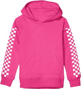 Sweatshirt à capuche manches longues à carreaux avec poche pour enfants 5-14 <span class=keywords><strong>ans</strong></span> - Product Image 1