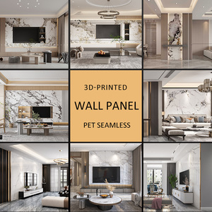 Impiallacciatura di legno di carbone di bambù decorazione interna 3D stampa Pvc pannelli murali per parete di fondo - Product Image 6