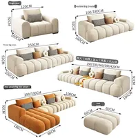 Nouveau canapé gonflable de luxe haut de gamme, style crème, en forme de L, en bois massif, pour centre commercial, hôtel, mousse éponge hautement élastique