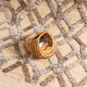 Tapis en couches de sisal de qualité supérieure Tapis en laine tissé à la main combinant une surface en laine douce avec une base durable pour une décoration intérieure élégante et fonctionnelle - Product Image 5