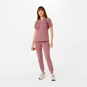 Tenue d'infirmière sur mesure pour femme avec logo, tissu tissé, <span class=keywords><strong>blouse</strong></span> médicale chirurgicale - Product Image 4