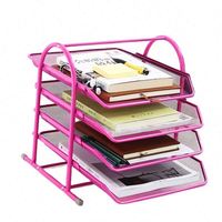 Organizador de Archivos Metálico, Estante de Almacenamiento de Escritorio, Soporte para Documentos, Porta Archivos, Suministros de Oficina