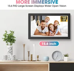 IPS Touch Screen Built-in 32GB Memory Smart WiFi Digital Picture Frame 15.6 Inch FHD Digital Photo Frame Sent Photo Via App