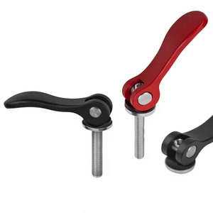K0005 KIPP Red & Black Powder Coated Aluminium Cam Lever Handle Height 1mm Stainless Steel <b>Quick</b> Action <b>Clamp</b> - Product Image 1