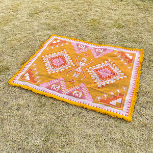 New 100% Cotton Tái Chế Bohemian Hình Học Ném Thảm Bán Buôn Jacquard Tùy Chỉnh Dệt Tấm Thảm Chăn - Product Image 2