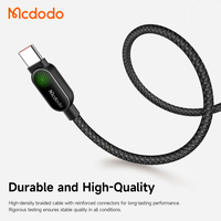 Câble USB-C vers C Mcdodo 539/562 100W, lumière respirante vert néon, verre acrylique, charge rapide 5A, câble de charge tressé visuel PD
