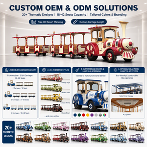 <span class=keywords><strong>Tren</strong></span> Eléctrico sin Rieles para Niños y Adultos, Operado con Batería, para Centros Comerciales y Parques <span class=keywords><strong>de</strong></span> Atracciones, Motor <span class=keywords><strong>de</strong></span> 8kW, 72V CC, hasta 42 Asientos - Product Image 5