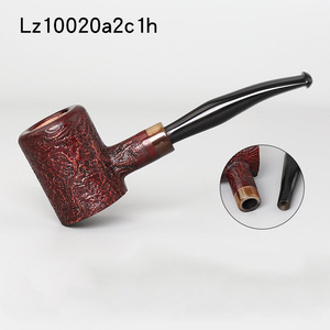 Briar Wood Smoking Pipe Bent Type Black Glossy Finish Long Handle Tobacco Pipe For Reading And Gift - Product Image 2