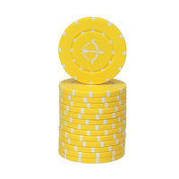 Jetons de poker de casino en ABS durables à bas prix à motifs personnalisés Accessoires de table de roulette Jetons de jeu jetons de poker en plastique coloré