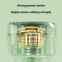 Éponge corporelle entièrement automatique 5-en-1, imperméable, électrique, en plastique/PVA, exfoliante, entièrement naturelle, avec long manche, design tendance pour la maison