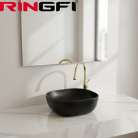Meuble-lavabo moderne à poser, couleur fraîche, vasque commerciale en céramique, mobilier de salle de bain minimaliste pour la maison