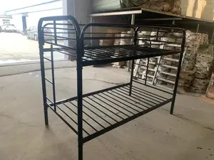 Lits superposés jumeaux en métal très résistants <span class=keywords><strong>Lit</strong></span> double bon marché en acier pour garçons filles adolescents adultes chambre dortoir - Product Image 2