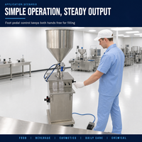 Machine de remplissage verticale pneumatique à valve rotative, distributeur double usage pour pâtes et liquides, semi-automatique, pour miel et cosmétiques, 220V