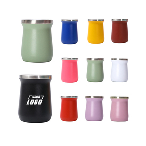 Vasos Térmicos al por Mayor de 8oz para <span class=keywords><strong>Mate</strong></span> <span class=keywords><strong>Argentino</strong></span>, de Acero Inoxidable 18/8, Doble Pared con Aislamiento al Vacío, con Bombilla para <span class=keywords><strong>Mate</strong></span> - Product Image 1