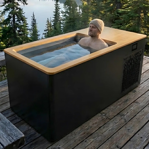 Vasca per Immersione in Acqua Fredda di Lusso Tutto in Uno in Cedro con Refrigeratore Integrato e App WIFI per Tutte le Stagioni - Product Image 1