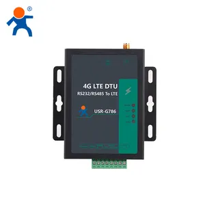 USR-G786-EUX Serial RS485 RS232 to cellular 4G LTE modem supports SMS command Modbus RTU to TCP Europe/Middle East/Africa/Korea