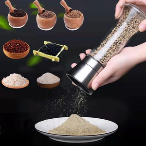 Moulin à épices de cuisine en gros DD007 avec couvercle en acier inoxydable et poivrière manuelle en verre - Product Image 3