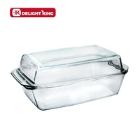 Ensemble de 6 casseroles en verre, grand ensemble de casseroles en verre borosilicate avec poignée