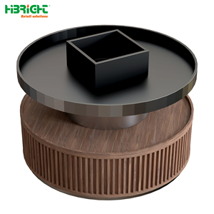 Nuovo stile di promozione in legno rotondo espositore per supermercato <span class=keywords><strong>alimentari</strong></span> di <span class=keywords><strong>frutta</strong></span> <span class=keywords><strong>e</strong></span> <span class=keywords><strong>verdura</strong></span> Rack espositore - Product Image 1