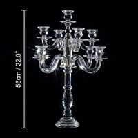 Candélabre en cristal K9 antique vintage BS-CH031, fait main, écologique, finition argentée, forme pilier, centre de table de Noël, mariages