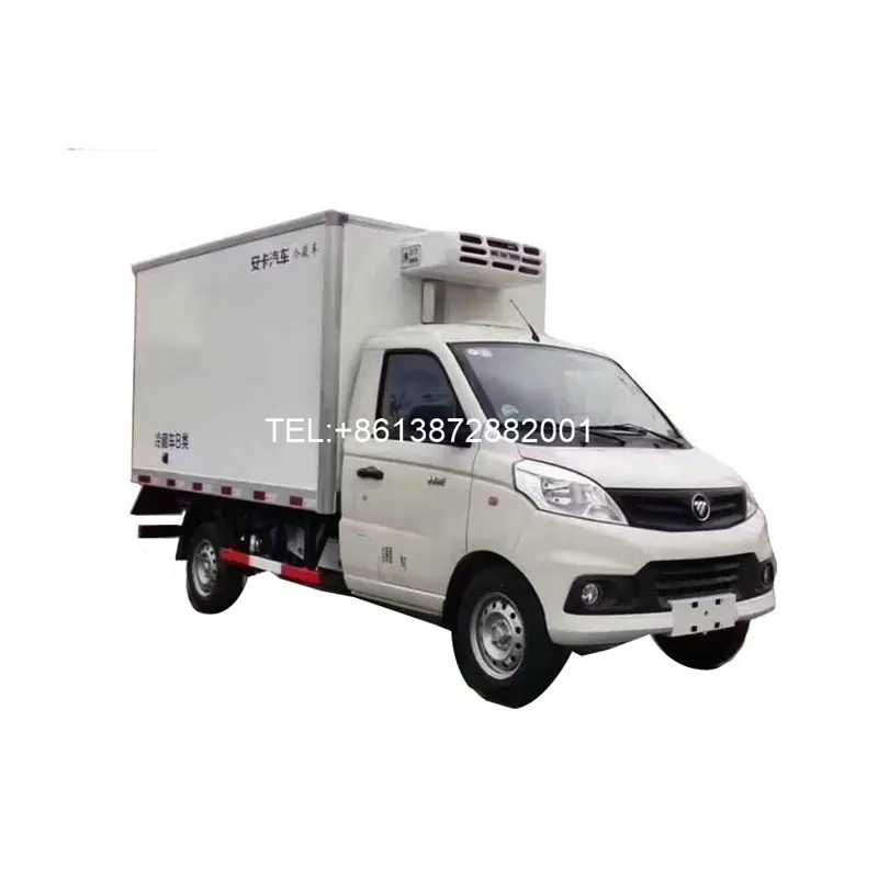 Kaliteli dongfeng foton ISU2U changan 1000kgs 2ton 1ton küçük mini soğutmalı kamyon