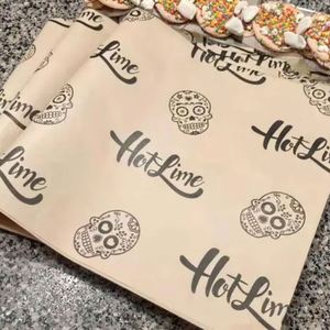 Wholesale Eco-Friendly Recyclable Food Grade Colored Glassine <b>Paper</b> Custom Logo Oil Proof for Packaging Bread Hamburgers - Product Image 1