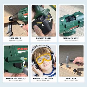 Energia elétrica fingir jogar ferramenta jogo, chave de fenda de plástico conjuntos de ferramentas, brinquedos para crianças - Product Image 2