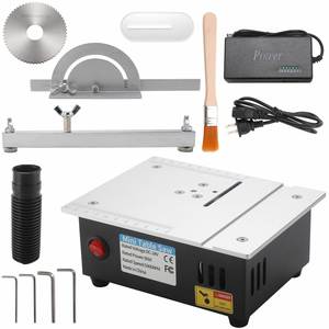 Sierra de Mesa Mini de Escritorio 110v/220v, Máquina de Corte Pequeña de 2 Pulgadas para Bricolaje, Puede Cortar Madera, Aleación de Aluminio, Kit de Sierra de Mesa Mini - Product Image 5