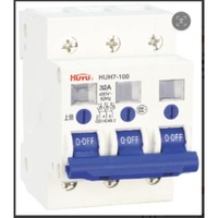 Interrupteur d'isolement modulaire HUYU HUH7-125/3P 6-125A 400VAC 3P sur rail DIN, sectionneur principal AC-22A