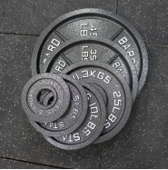 Plaques de musculation en fonte de 2,5 kg à 25 kg pour haltères, entraînement de force, salle de sport professionnelle, club