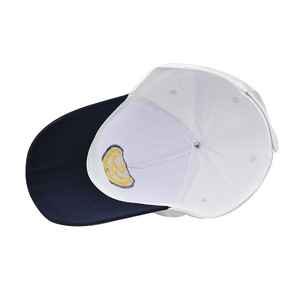 <span class=keywords><strong>Gorra</strong></span> de béisbol étnica azul marino de 5 paneles vintage sombrero ceremonial de capitán Blanco alto logotipo personalizado para europeos americanos comunes - Product Image 5