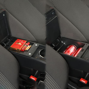 Boîte d'accoudoir <span class=keywords><strong>pour</strong></span> <span class=keywords><strong>Ford</strong></span> <span class=keywords><strong>Fiesta</strong></span> en cuir PU avec porte-gobelet et <span class=keywords><strong>support</strong></span> de téléphone, boîte de rangement <span class=keywords><strong>pour</strong></span> console d'accoudoir de voiture, accessoires de voiture - Product Image 4