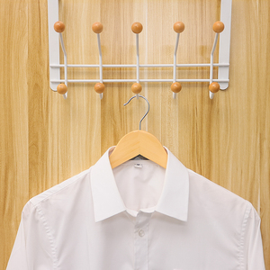 Nuovo Appendiabiti da Parete, Gancio da Porta in Metallo e Legno, Attaccapanni <span class=keywords><strong>per</strong></span> Vestiti - Product Image 5