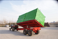Haute qualité 5x8 hydraulique benne remorque tracteur agricole utiliser 24 \ "côtés 5,200lb essieu nouvelle Construction engrenages freins Agriculture