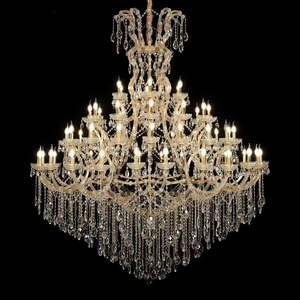 Grandi tre strati di luce lampada a sospensione di lusso decorazione per banchetti di nozze <span class=keywords><strong>sala</strong></span> K9 cristallo oro Maria Theresa <span class=keywords><strong>lampadario</strong></span> - Product Image 2