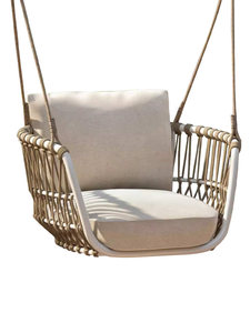 Fauteuil suspendu en rotin PE imperméable de style nordique pour les homestays, les balcons, les cours intérieures et extérieures des villas - Product Image 5