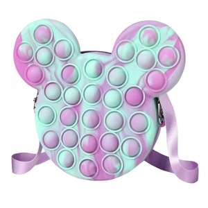 Cute Children Crossbody Shoulder Hand Bag Silicone <strong>Mickey</strong> <strong>Mouse</strong> Fidget Push It Bag <strong>Purse</strong> - Product Image 5