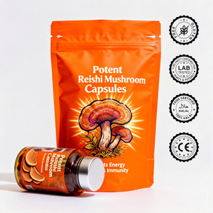 <span class=keywords><strong>Reishi</strong></span> Mantarı Kapsülleri Mantar Ekstresiyle Özel Karışımlar Özel Marka OEM ODM Hizmeti HACCP NSF GMP ISO Sertifikalı - Product Image 1