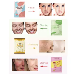 Máscara facial de clareamento hidratante, máscara coreana de cuidados com a pele, para clareamento e cuidados com a pele