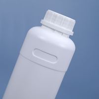 Bouteille en plastique recyclé écologique de 1 litre Conteneur vide de poudre de solides liquides avec joint en feuille d'aluminium