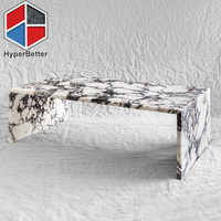 Table d'établi en marbre naturel calcatta viola personnalisée