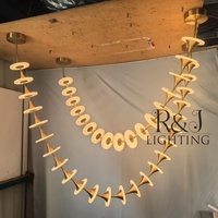 Lustre moderne en forme de collier de perles, luminaires de plafond réglables pour hôtel, escalier, villa, hall