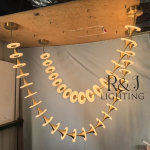 Lampadario a Collana di Perle, Lampada da Soffitto Moderna con Dimensioni Regolabili per Hotel, Scale, Villa, <span class=keywords><strong>Sala</strong></span> - Product Image 6