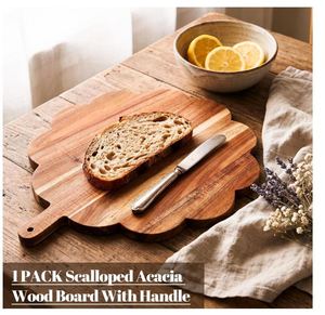 Planches en bois d'acacia festonnées personnalisées, planche à découper en bois <span class=keywords><strong>pour</strong></span> le pain, la viande, les fruits, le fromage, fournitures <span class=keywords><strong>pour</strong></span> boucher - Product Image 4