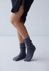 Winter <strong>Warm</strong> 100% Pure Ribbed Wholesale Cashmere <strong>Socks</strong> for <strong>Women</strong> - Product Image 4