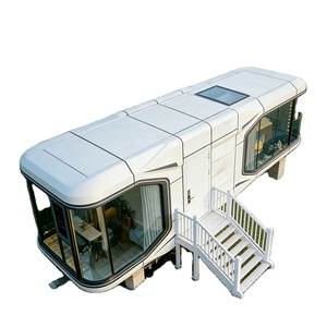 Casa Prefabricada de Lujo Tipo Cápsula Espacial, Villa Modular Glamping con <span class=keywords><strong>Gran</strong></span> Balcón de Vidrio, Iluminación LED y Acabados Interiores Completos para Resort, Casa de Huéspedes u <span class=keywords><strong>Hotel</strong></span> - Product Image 2