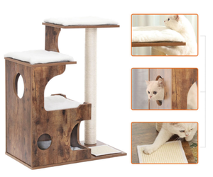 Speedypet Árvore Do Gato de Madeira Para Animais de Estimação, Moderno Em Madeira De Luxo Gato Árvore de Escalada Atacado made in china madeira da árvore do gato, peças personalizadas da árvore do gato - Product Image 2