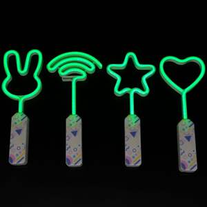 Trompeten-Fee Mehrfarbiger Leuchtstab Verstellbarer LED Herzförmiger Zauberstab Sternenzauberstab Neonlicht Mädchen-Party-Spielzeug Kinder-Leuchtstab - Product Image 4